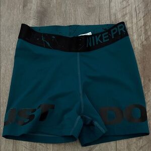 Nike Teal Performance Shorts with Black Accents